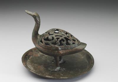 图片[3]-Incense burner in the shape of a goose, Han dynasty (206 BCE-220 CE)-China Archive